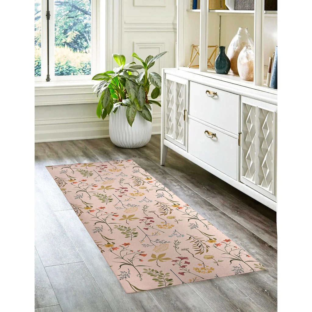 FALL BOTANICALS BLUSH Kitchen Mat By Kavka Designs