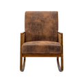 Living room Comfortable rocking chair living room chair Armchair Upholstered Tall Back Accent Glider Rocker