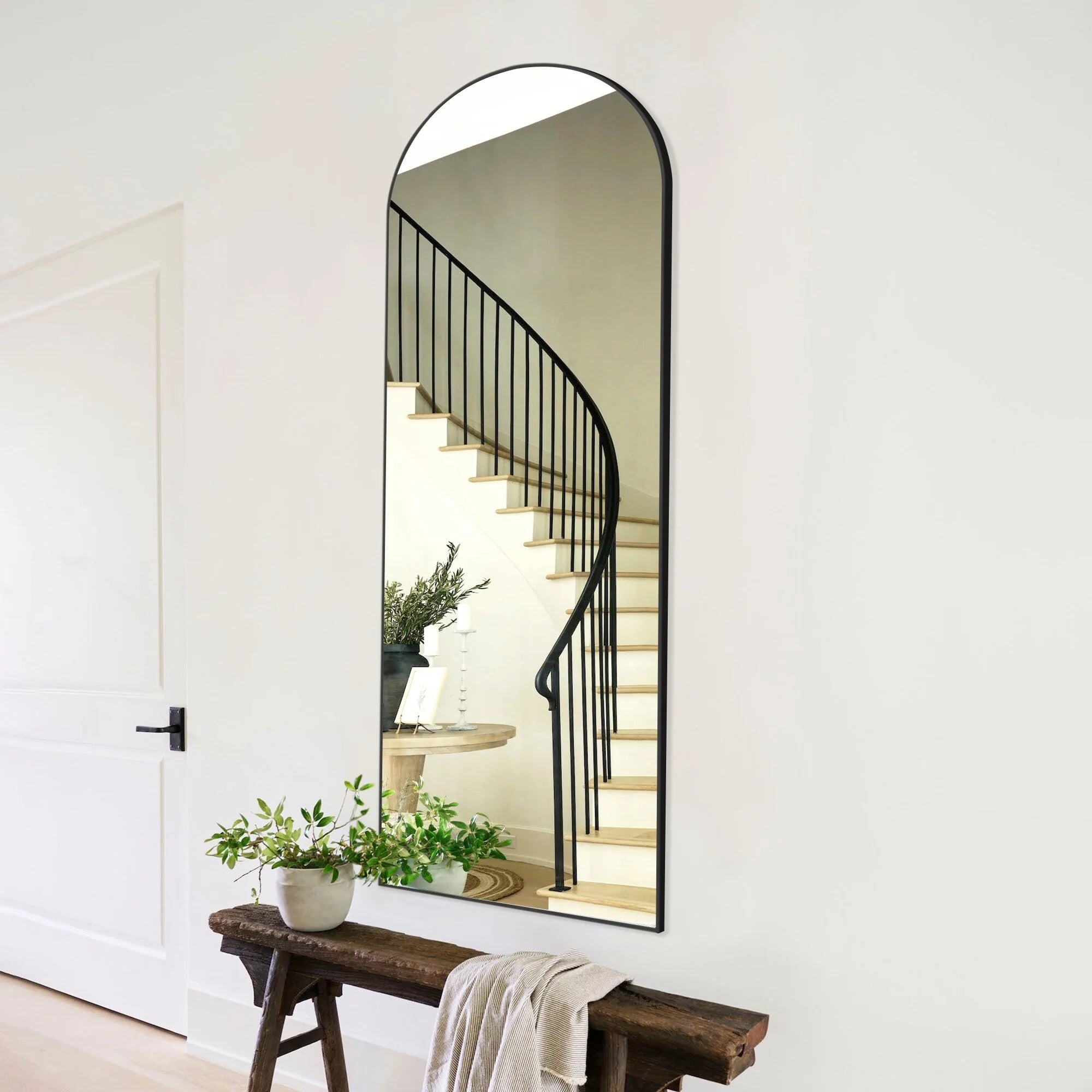 64x21 Full Length Floor Mirror with Stand Aluminum Alloy Frame,Wall-Mounted Mirror