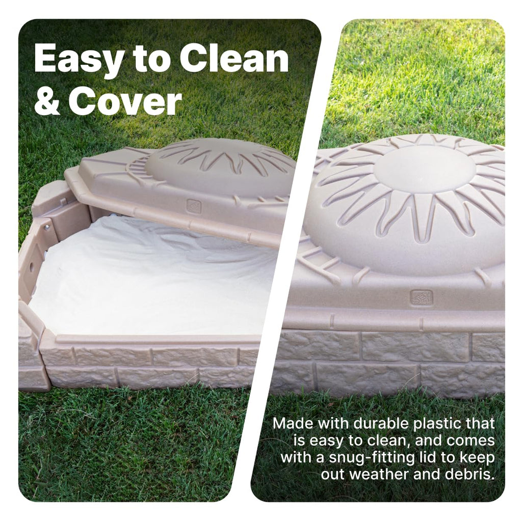 Step2 Naturally Playful Sandbox II, Kids Sand Activity Sensory Play Pit