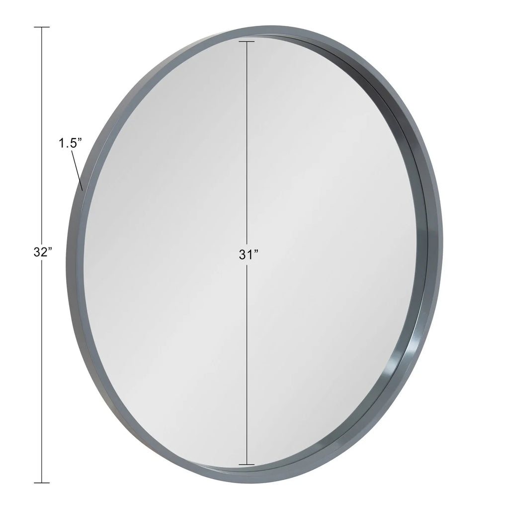 Kate and Laurel Travis Round Wood Accent Wall Mirror