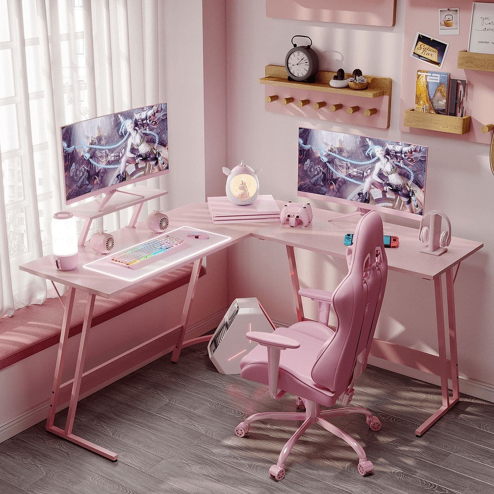 Homall L-Shaped Gaming Desk Computer Corner Desk Office Writing Desk