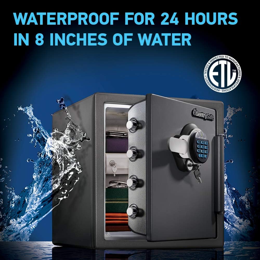 SENTRYSAFE Waterproof Fireproof Alloy Steel Digital Safe 1.23 cu ft