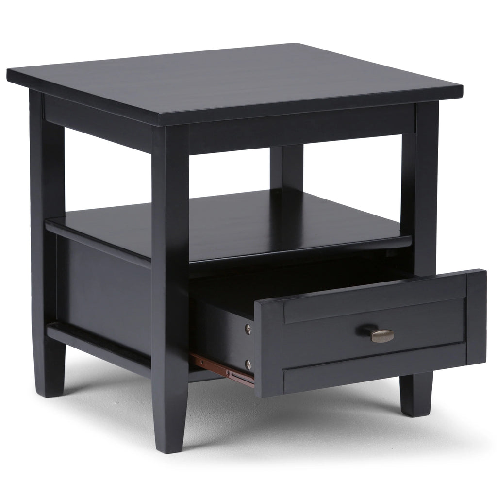 WYNDENHALL Norfolk SOLID WOOD 20 inch Wide Rectangle Transitional End Side Table - 20 inch Wide