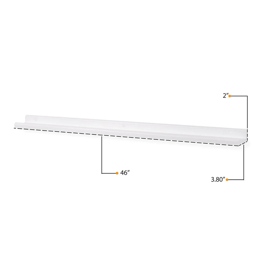 Wallniture Boston 46 Floating Shelves for Wall, Picture Ledge (Set of 4)