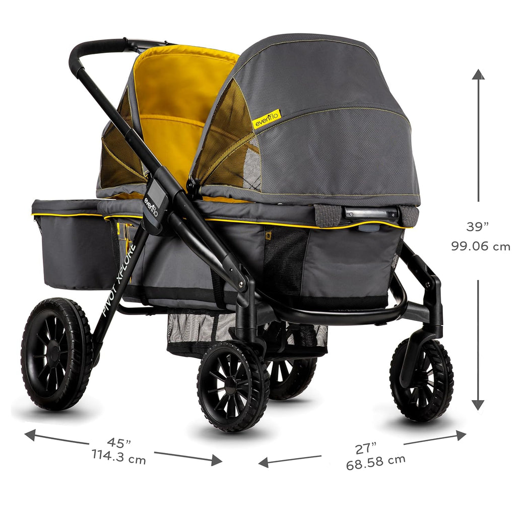 EVENFLO Pivot Xplore All-Terrain Stroller Wagon - Gray