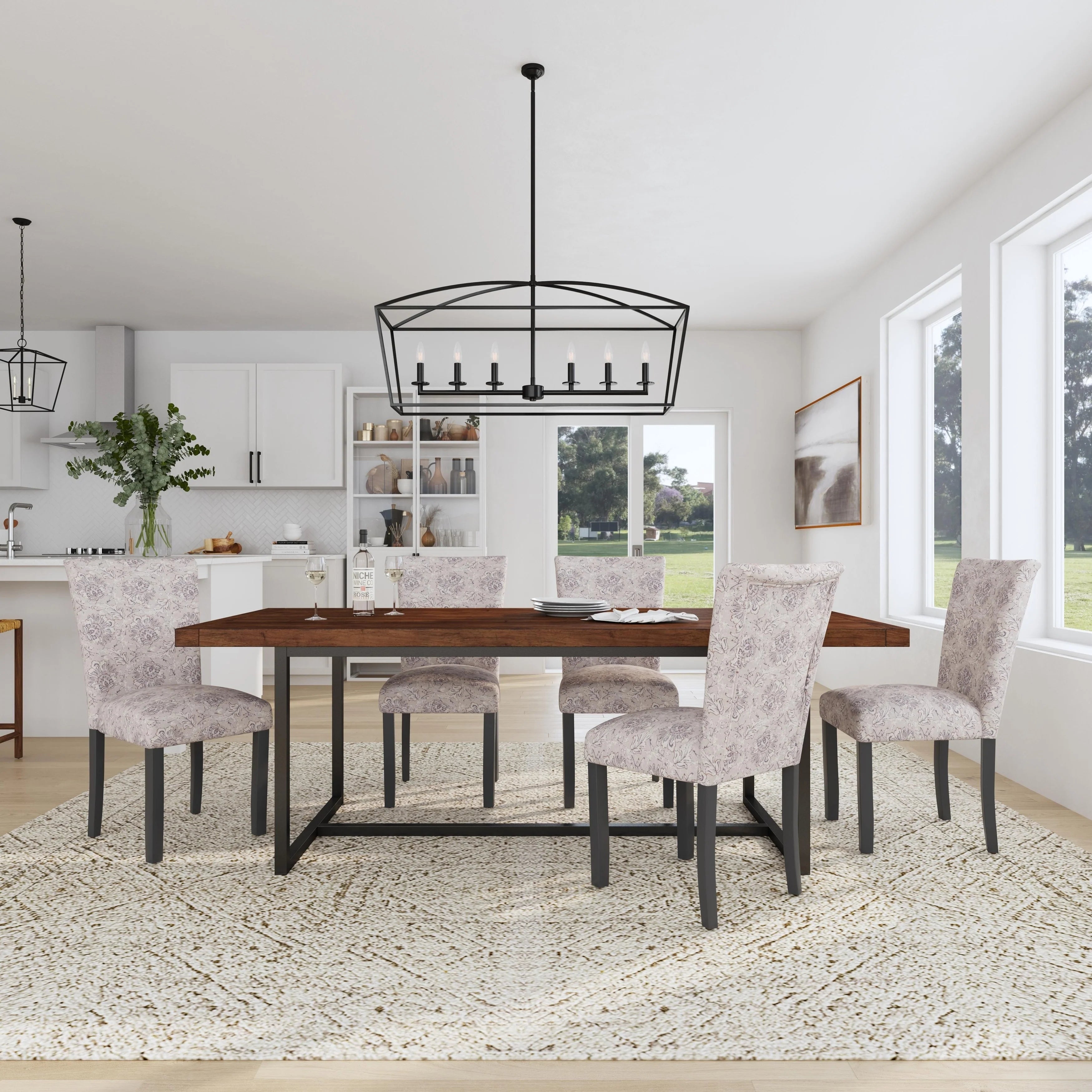 HomePop Classic Parsons Medallion Dining Chair (Set of 2)