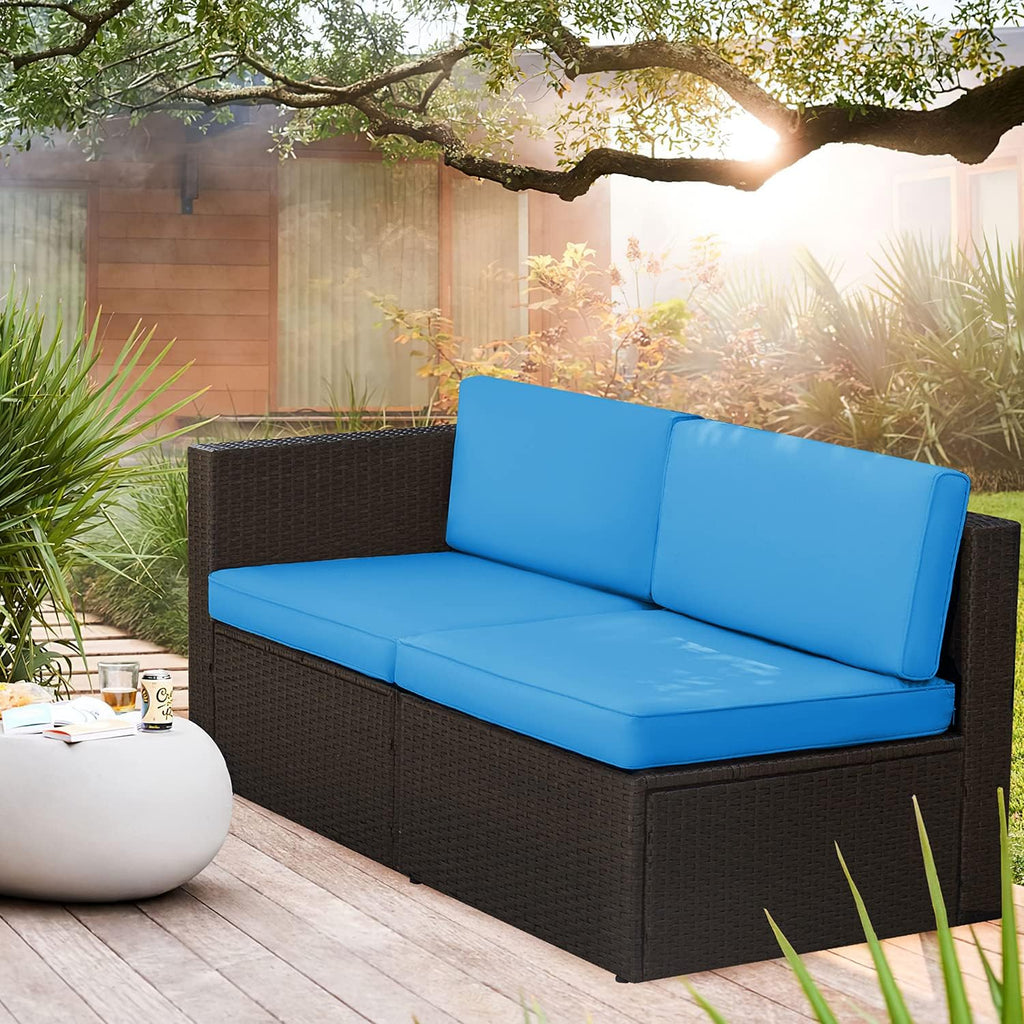 DEVOKO 5 Pieces All-Weather Patio Furniture Set with Cushions