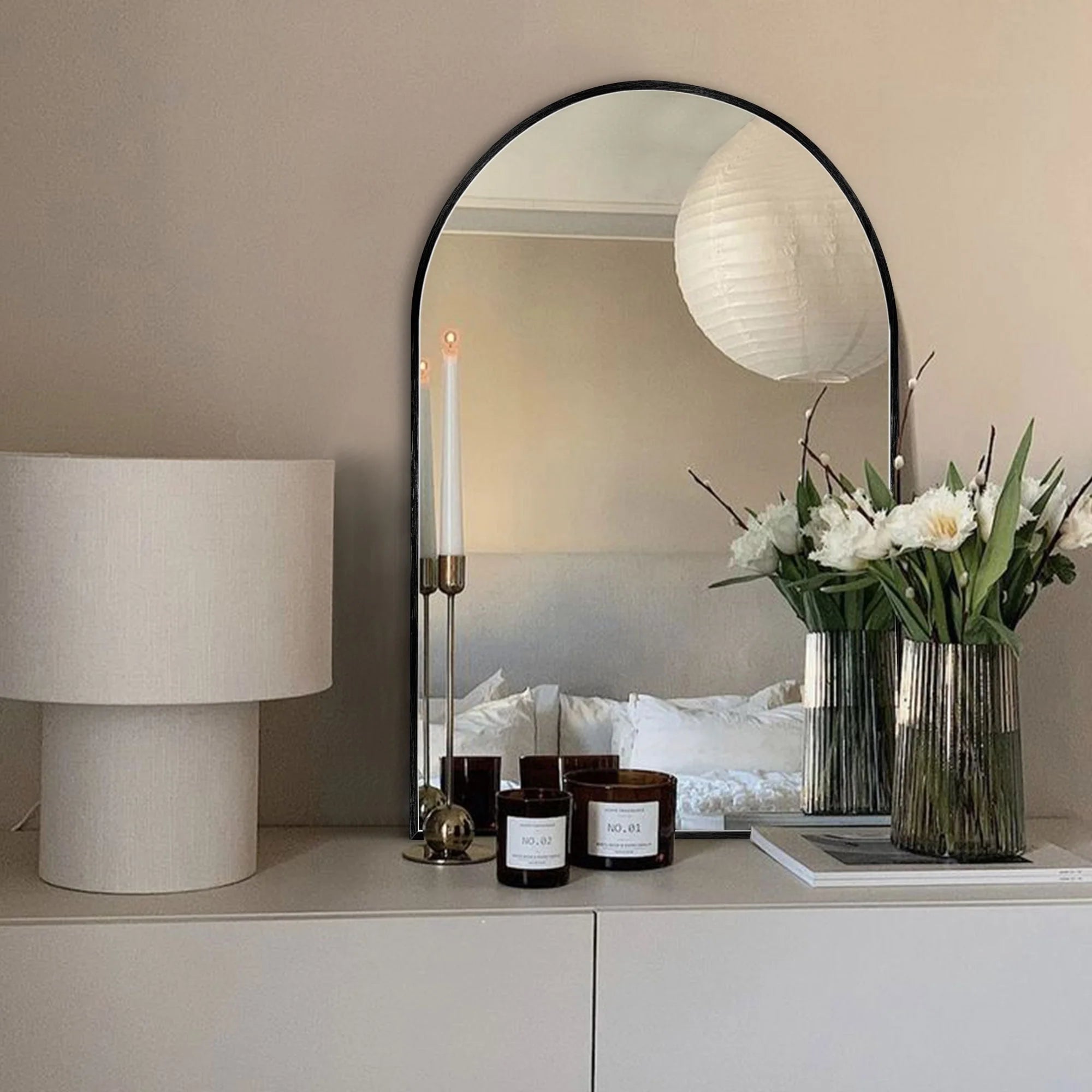 Bathroom Arch Aluminum Wall Mirror Vanity Mirrors