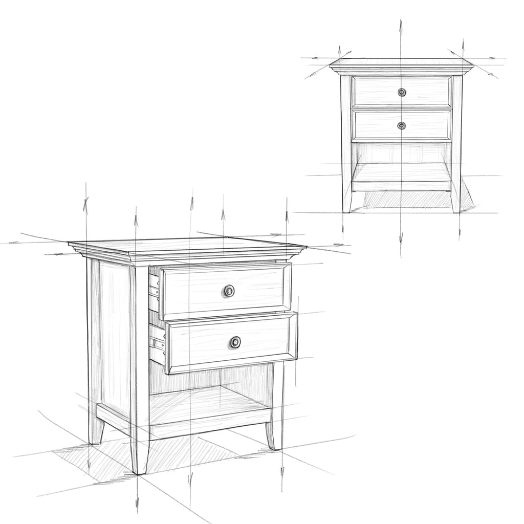 WYNDENHALL Halifax SOLID WOOD 24 inch Wide Bedside Nightstand Table