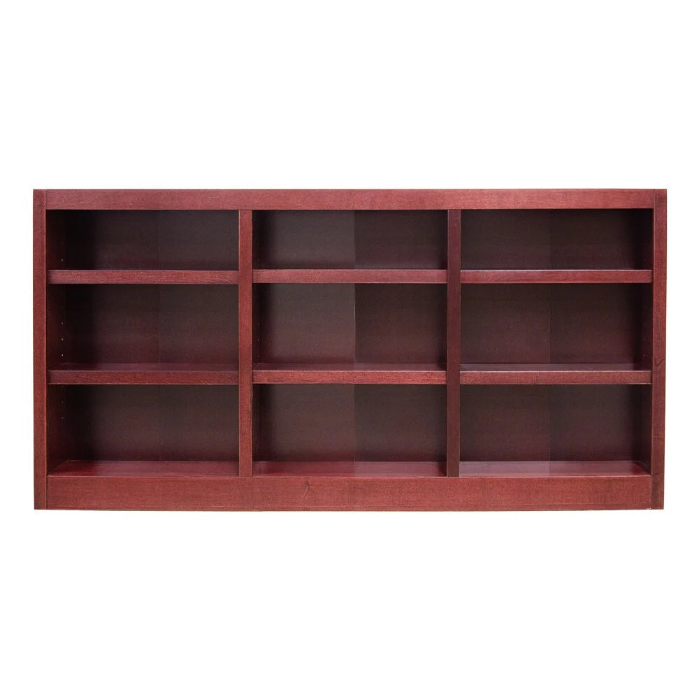 Concepts in Wood Triple Wide Wood Bookcase, 9 Shelf, 36 inch Tall