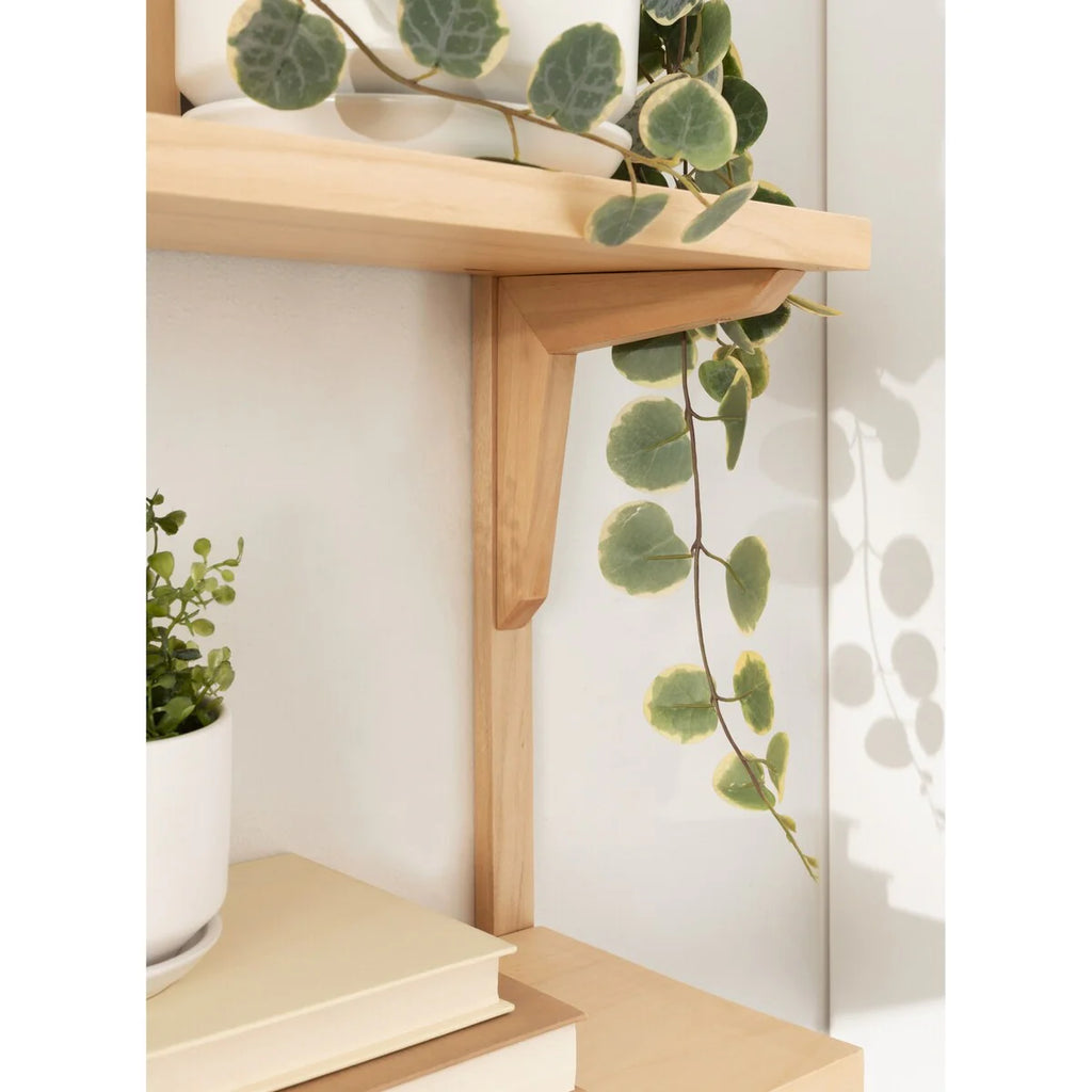 Kate and Laurel Meridien Mid-Century Wall Shelves - 24x8x24