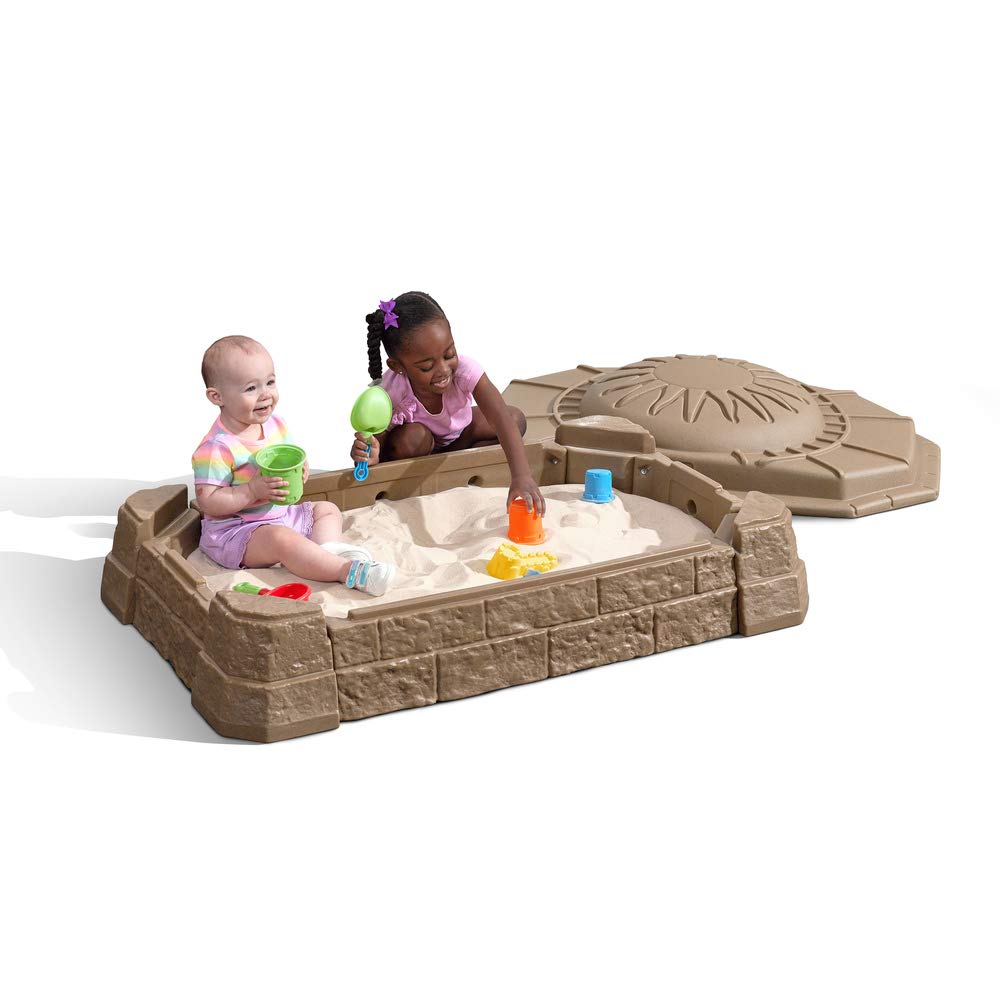 Step2 Naturally Playful Sandbox II, Kids Sand Activity Sensory Play Pit