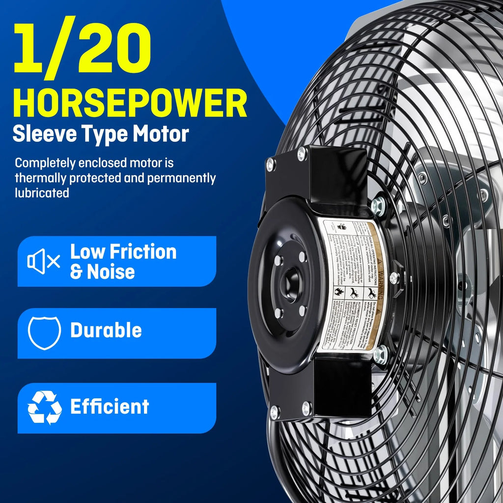 ILIVING 12" Wall Mounted Exhaust Fan with Thermostat