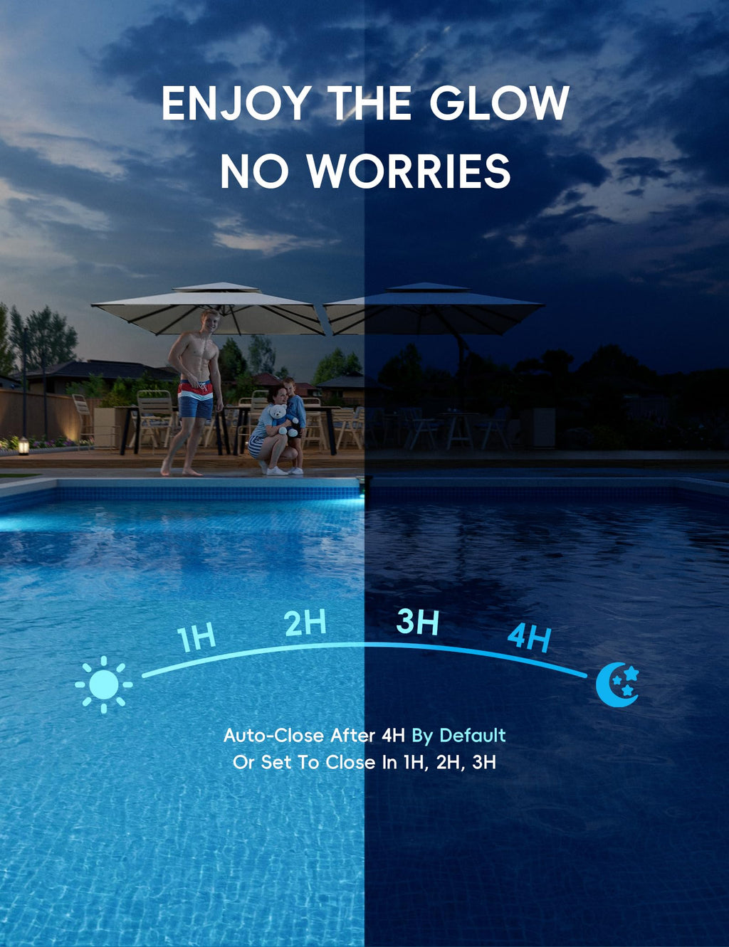 POOLHACKER Solar Pool Lights Only for Steel Wall Above Ground Pool