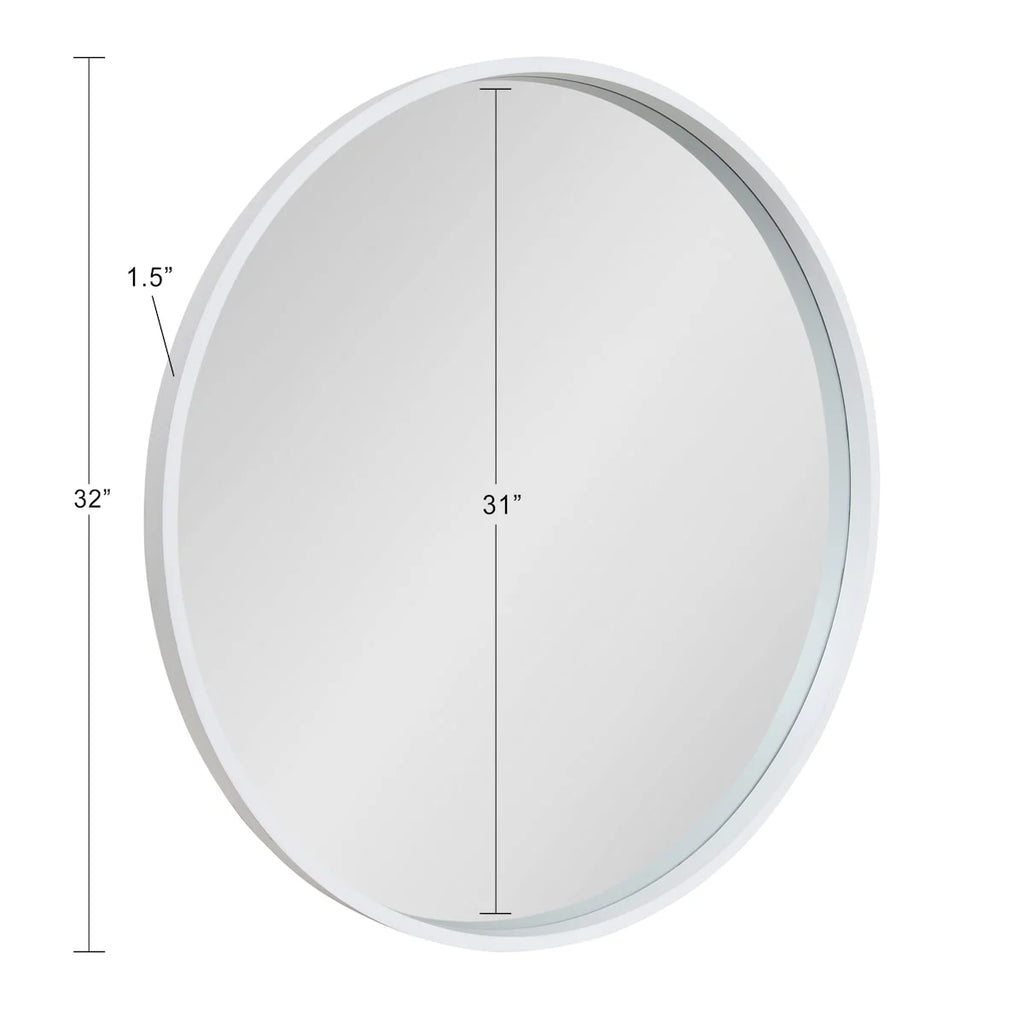 Kate and Laurel Travis Round Wood Accent Wall Mirror