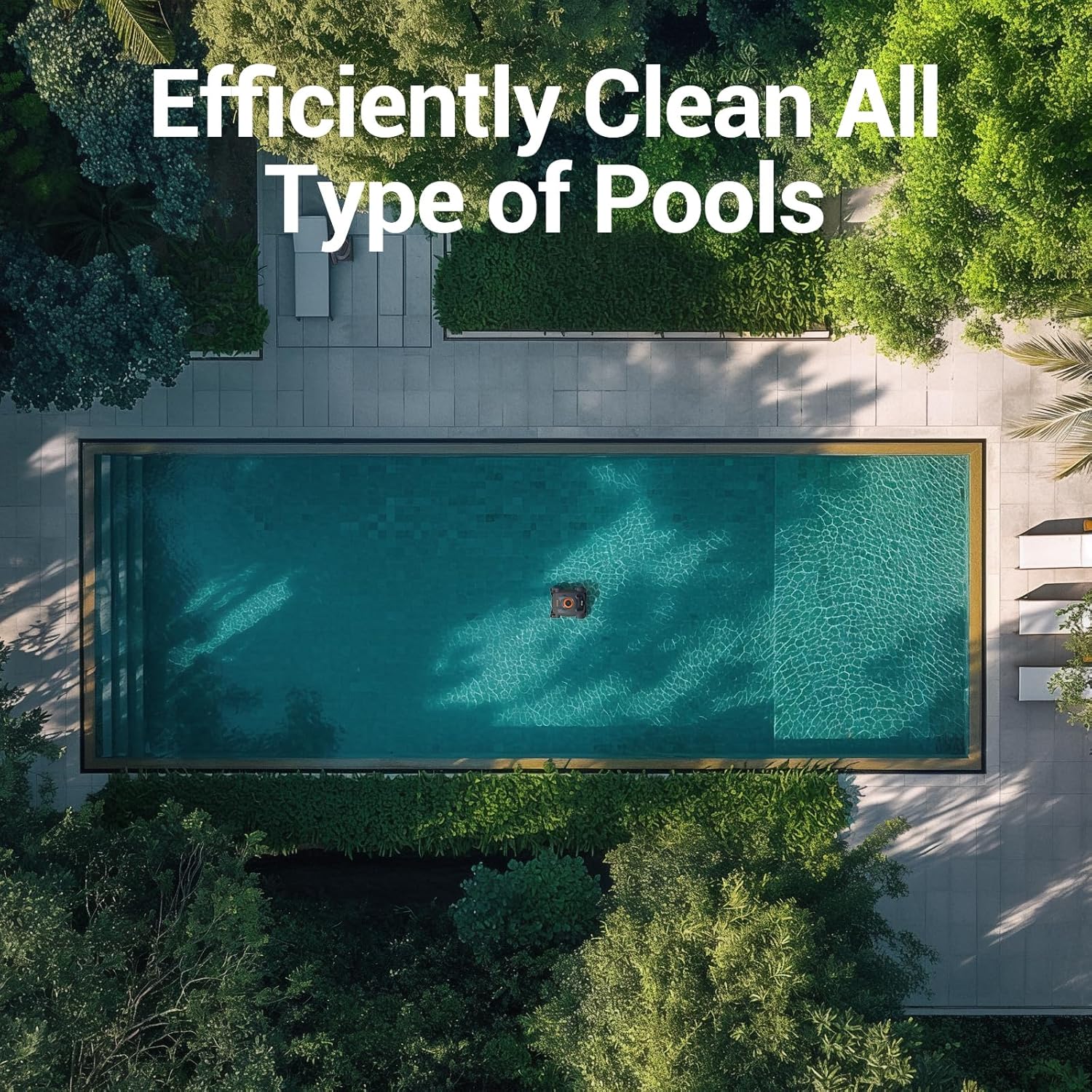 GOSVOR Pivot Cordless Robotic Pool Cleaner - Wall Climbing