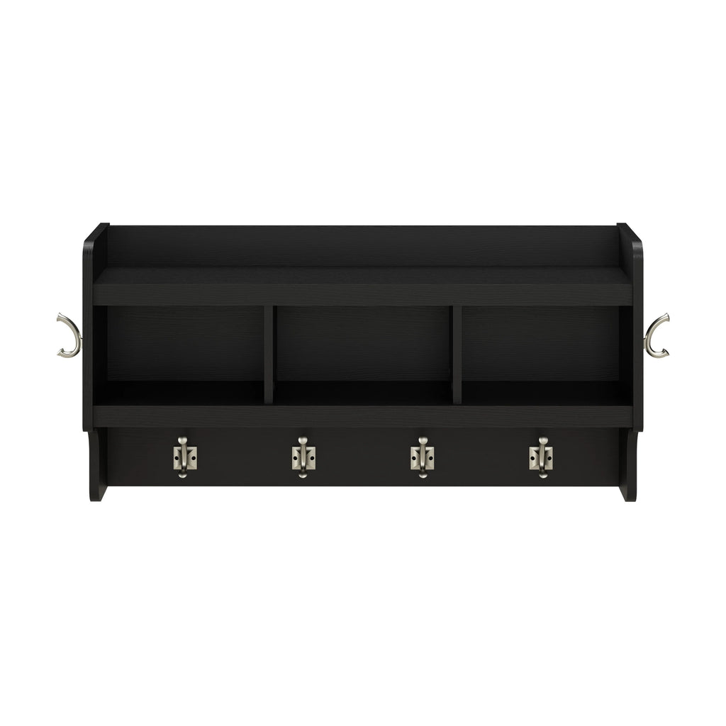 Woodland 40W Wall Mounted Coat Rack with Shelf by Bush Furniture