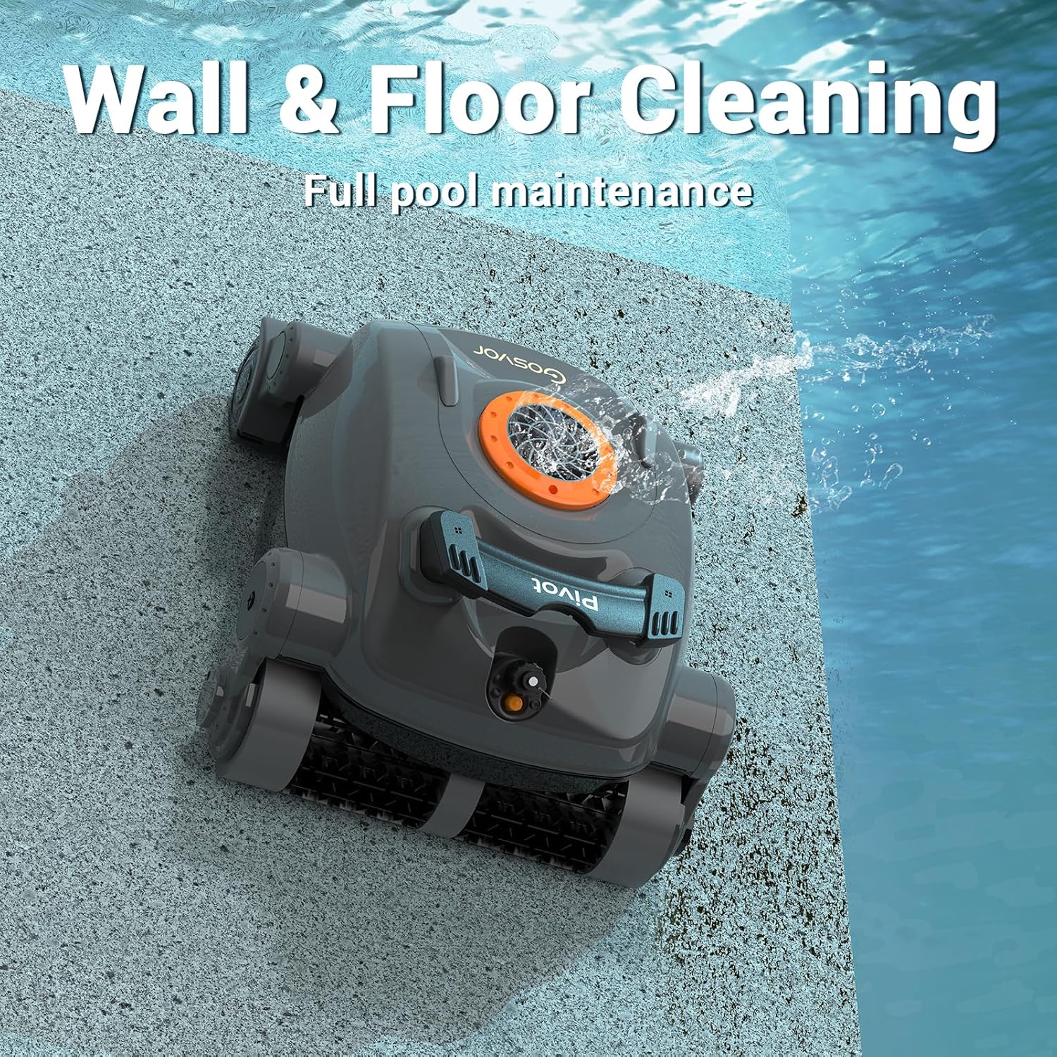 GOSVOR Pivot Cordless Robotic Pool Cleaner - Wall Climbing
