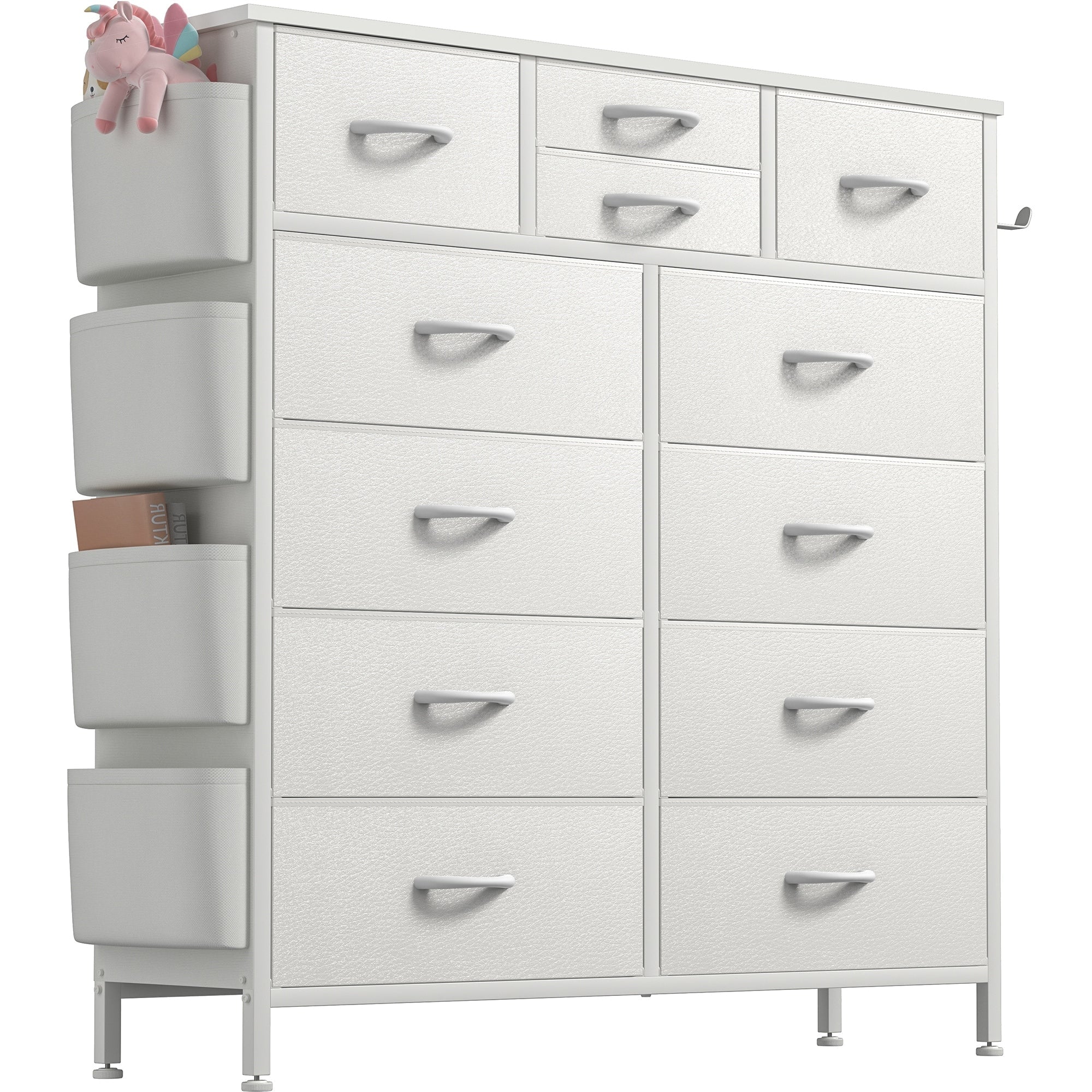 12 Drawer Dresser Fabric Tall Dressers for Bedroom Chest of Drawers