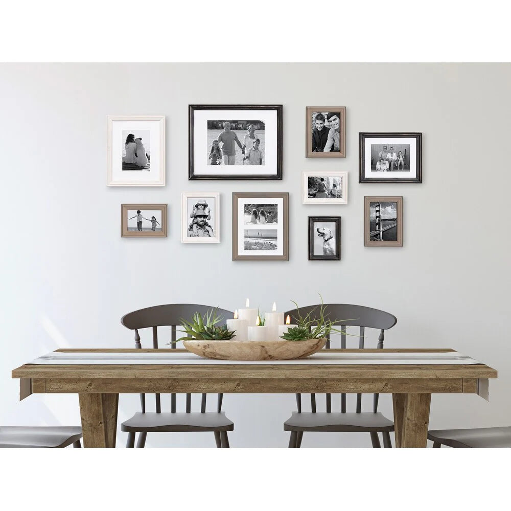 Kate and Laurel Bordeaux 10-piece Wood Gallery Wall Picture Frame Set