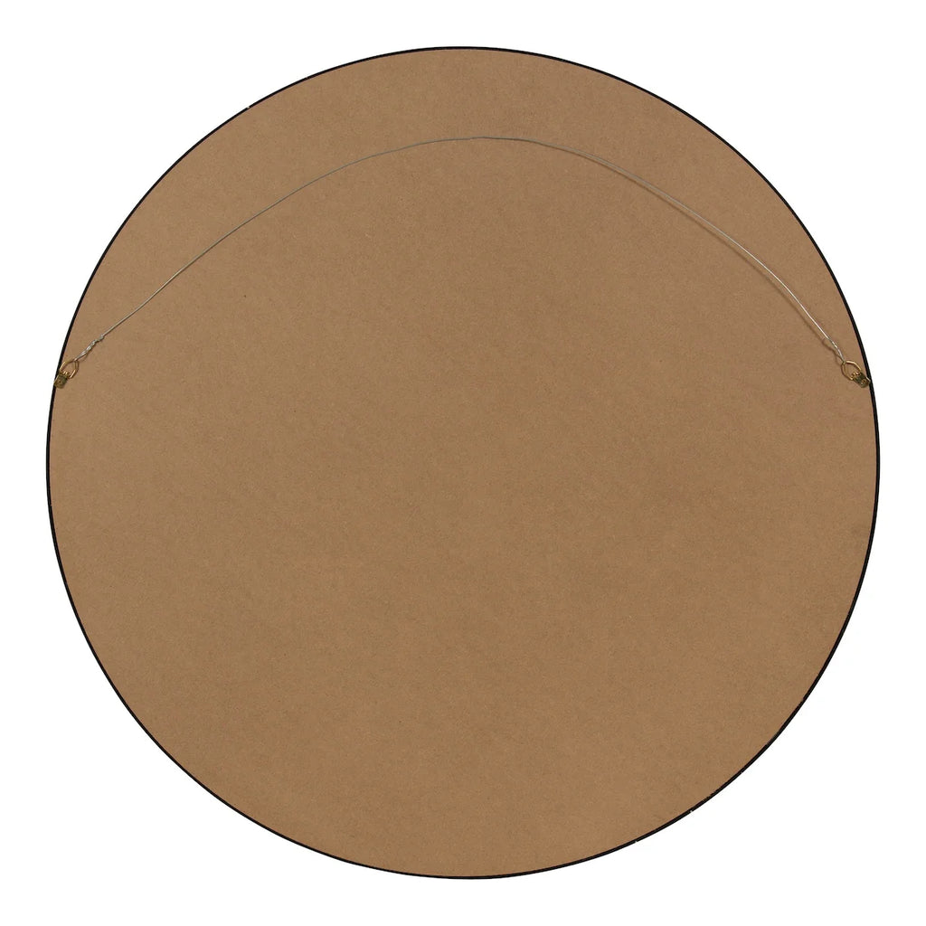Kate and Laurel Travis Round Wood Accent Wall Mirror