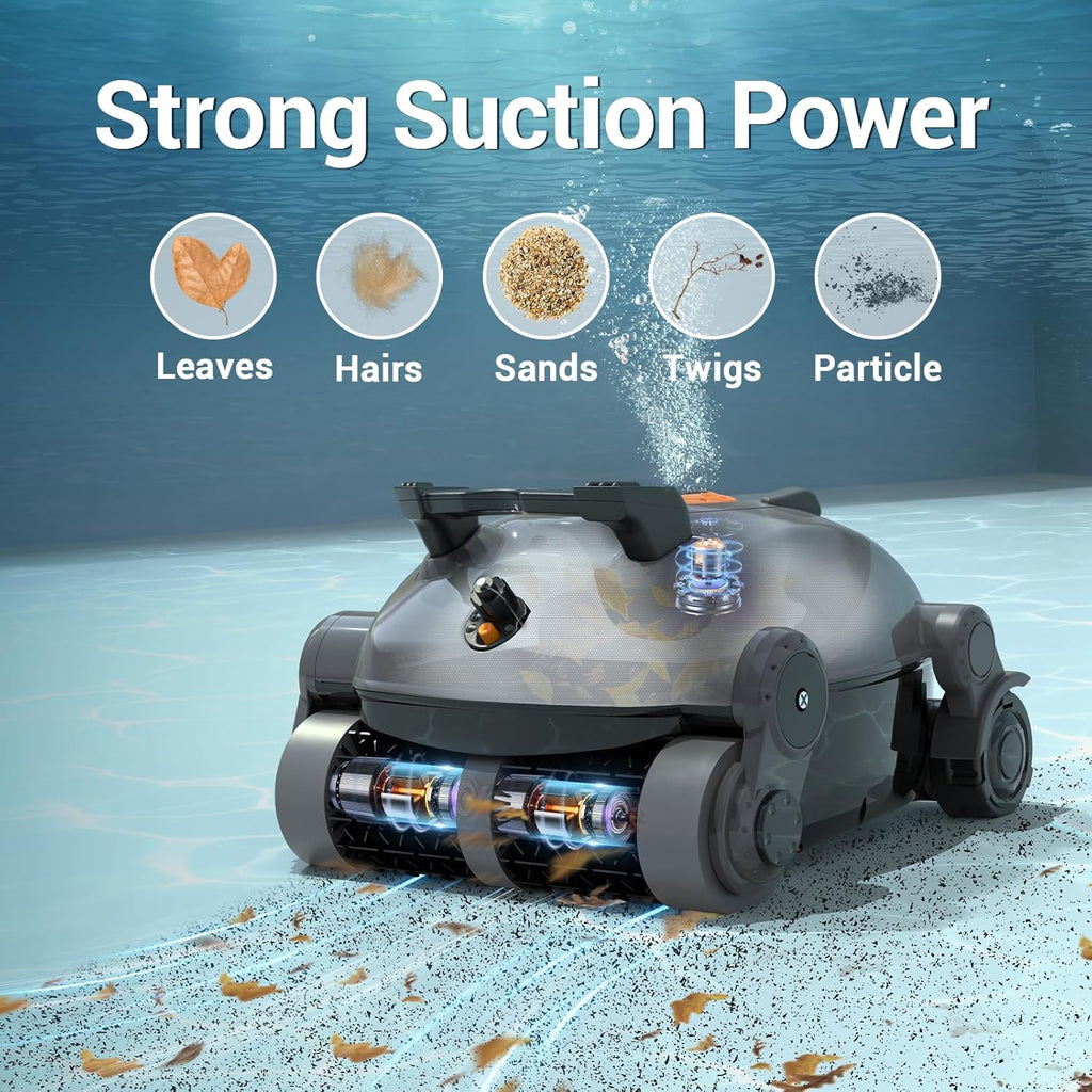 GOSVOR Pivot Cordless Robotic Pool Cleaner - Wall Climbing