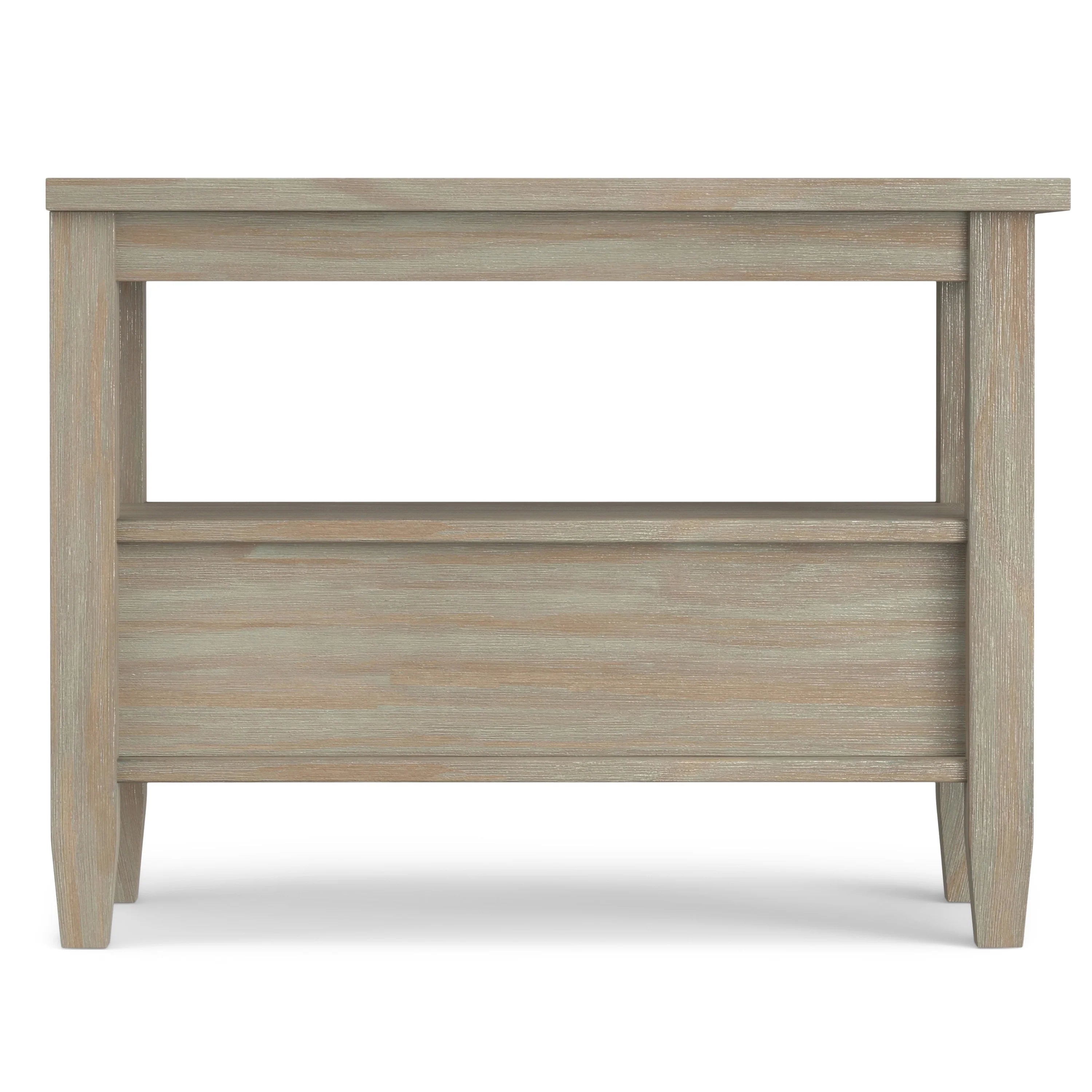 WYNDENHALL Norfolk SOLID WOOD 14 inch Wide Rectangle Transitional Narrow Side Table - 14 Inches wide