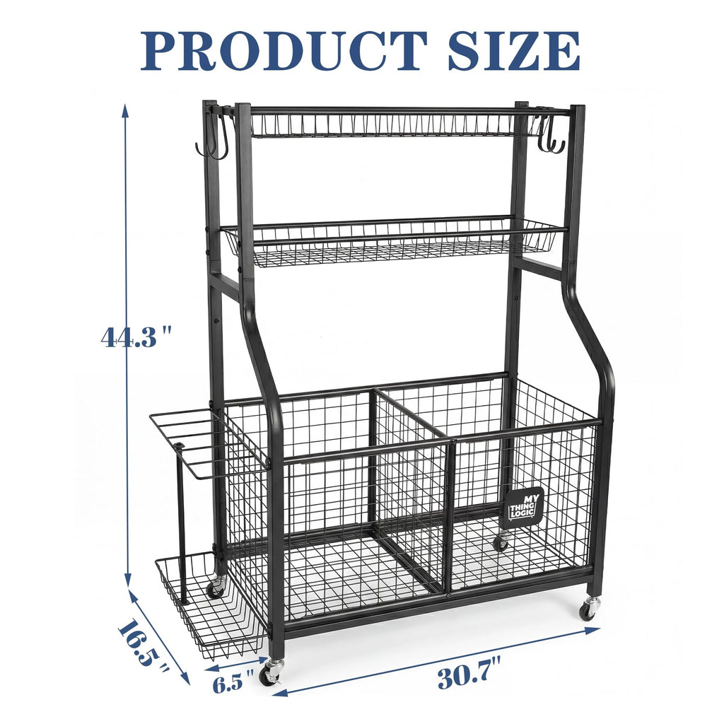MYTHINGLOGIC Garage Ball Storage Organizer for Sports Equipment