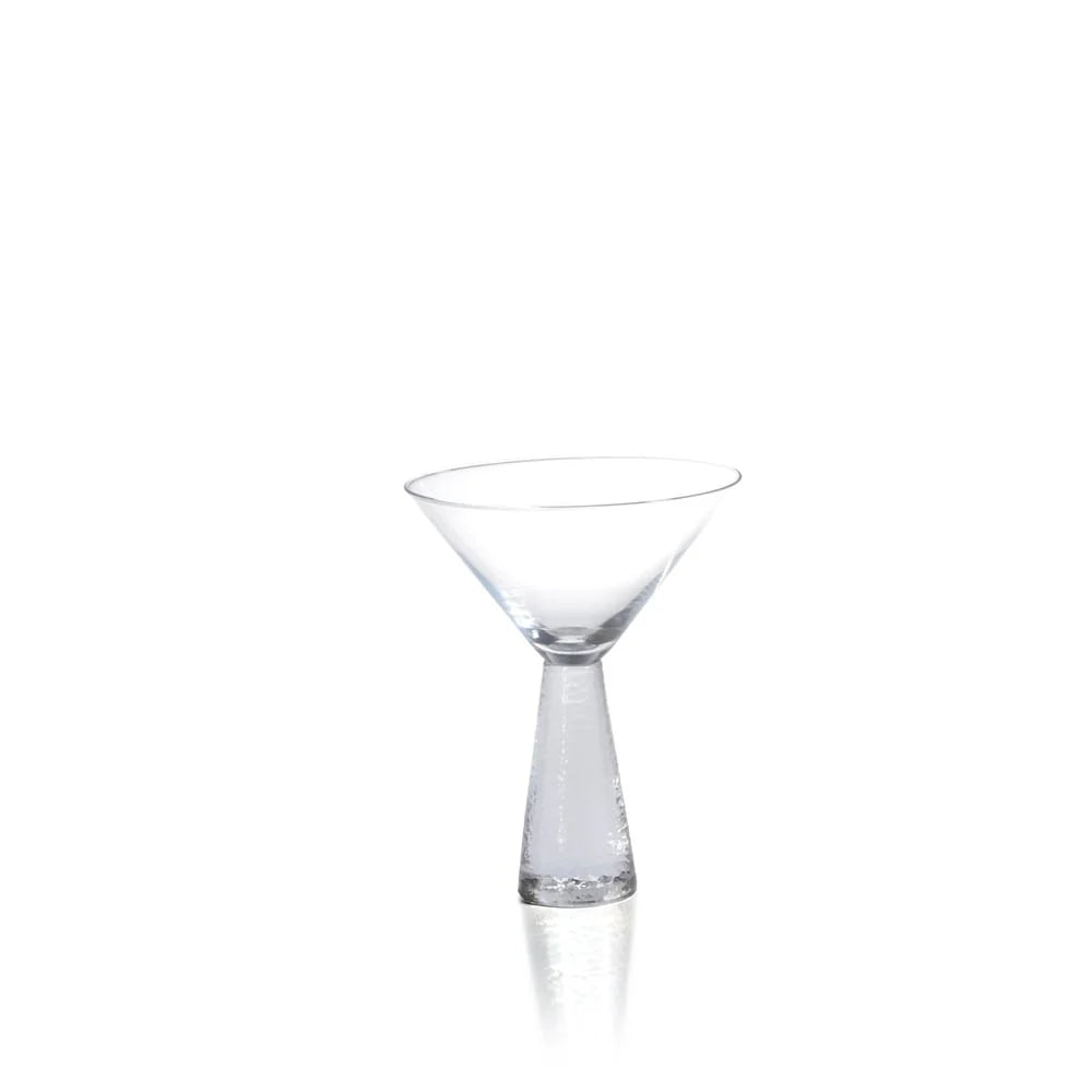 6.25 Tall Livogno Martini Glass on Hammered Stem, (Set of 4)