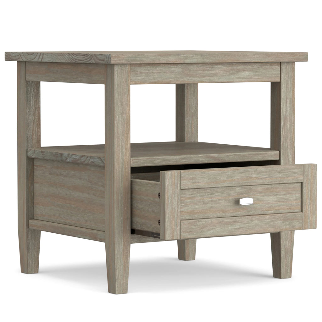 WYNDENHALL Norfolk SOLID WOOD 20 inch Wide Rectangle Transitional End Side Table - 20 inch Wide