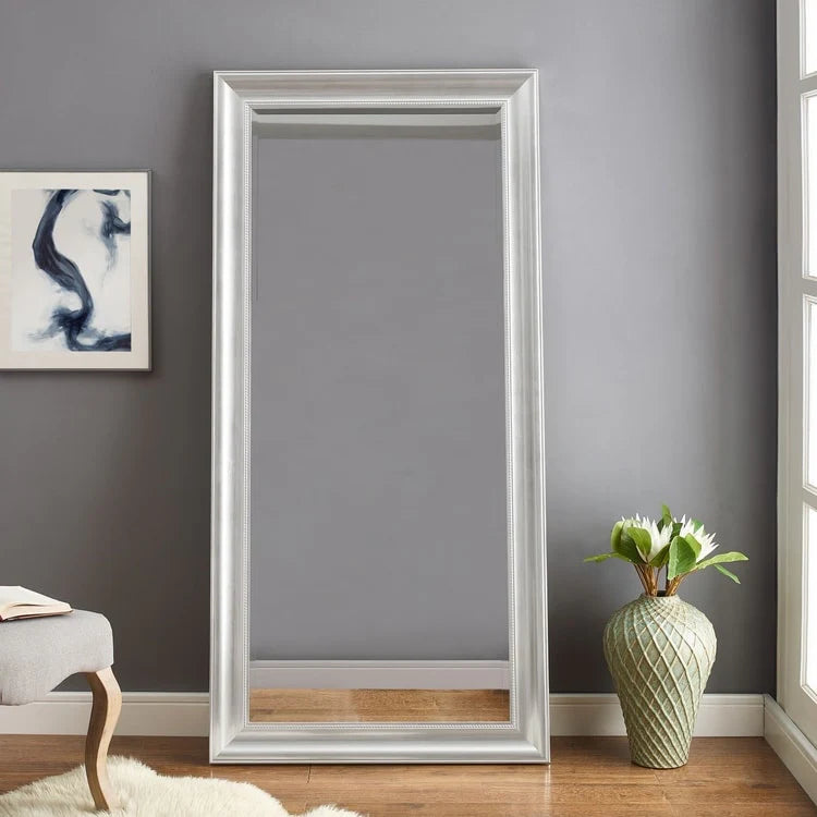 Tall Beaded Full-Length Mirror - Oversized Full Body Mirror, Free Standing or Wall Mounted