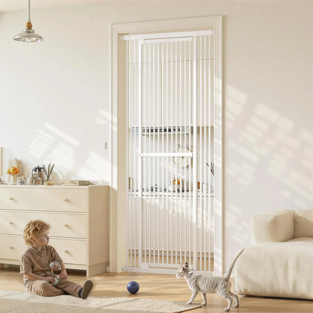 GARDNER PET Extra Tall Cat Gate 51"-87" - Wide Adjustable Safety Gate
