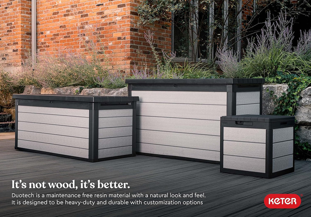 KETER Denali 200 Gallon Resin Deck Box for Outdoor Storage