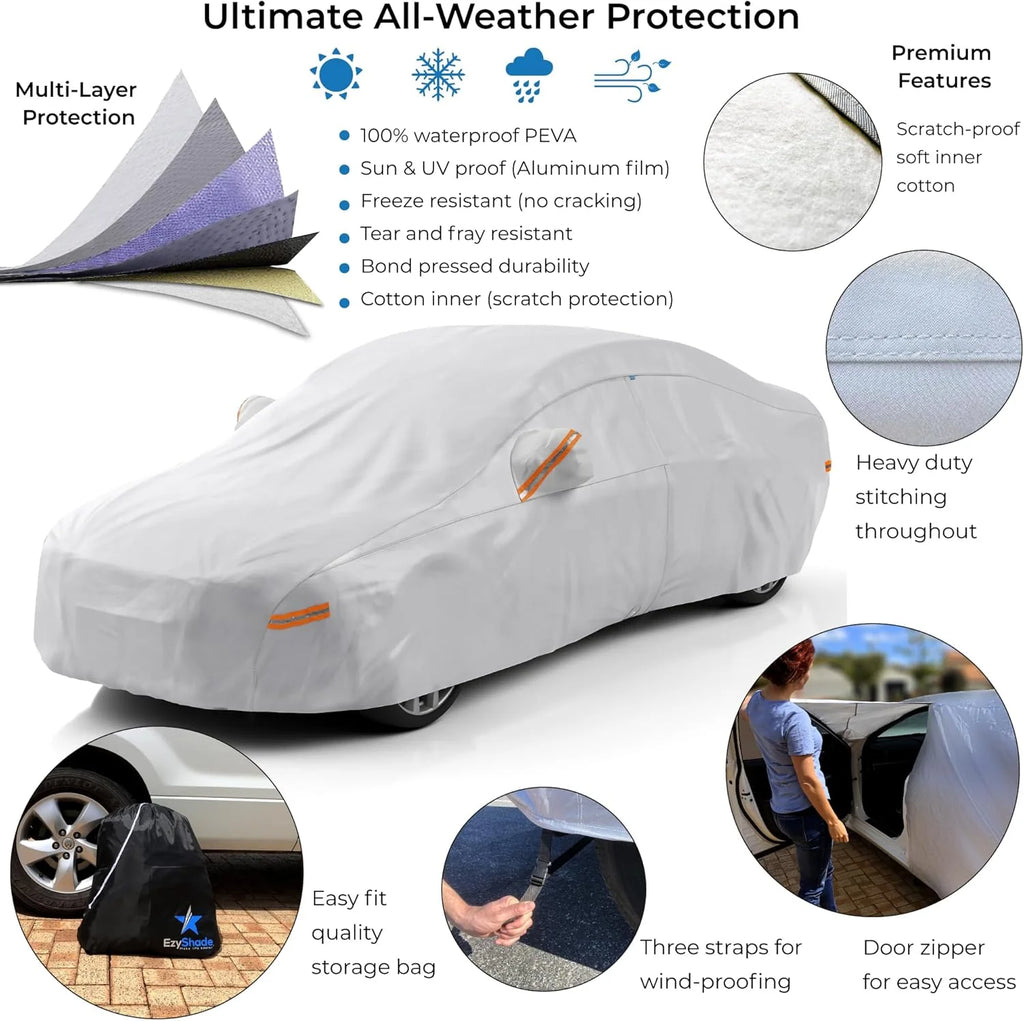 EzyShade 10-Layer Car Cover Waterproof All Weather