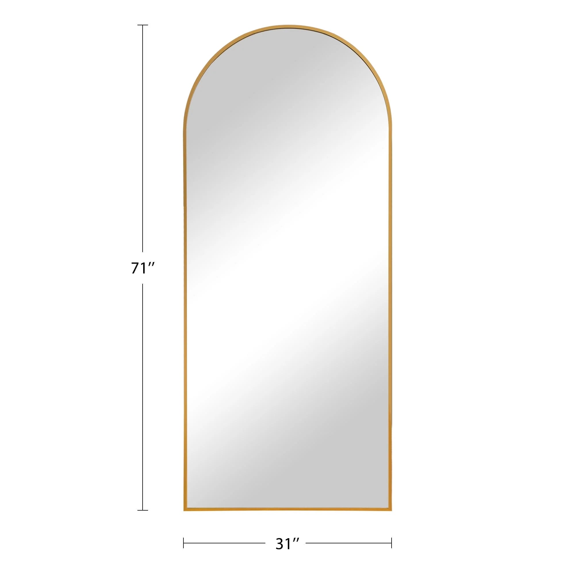 Dovelina Arched Full Length Floor Wall Mirror Standing Mirror