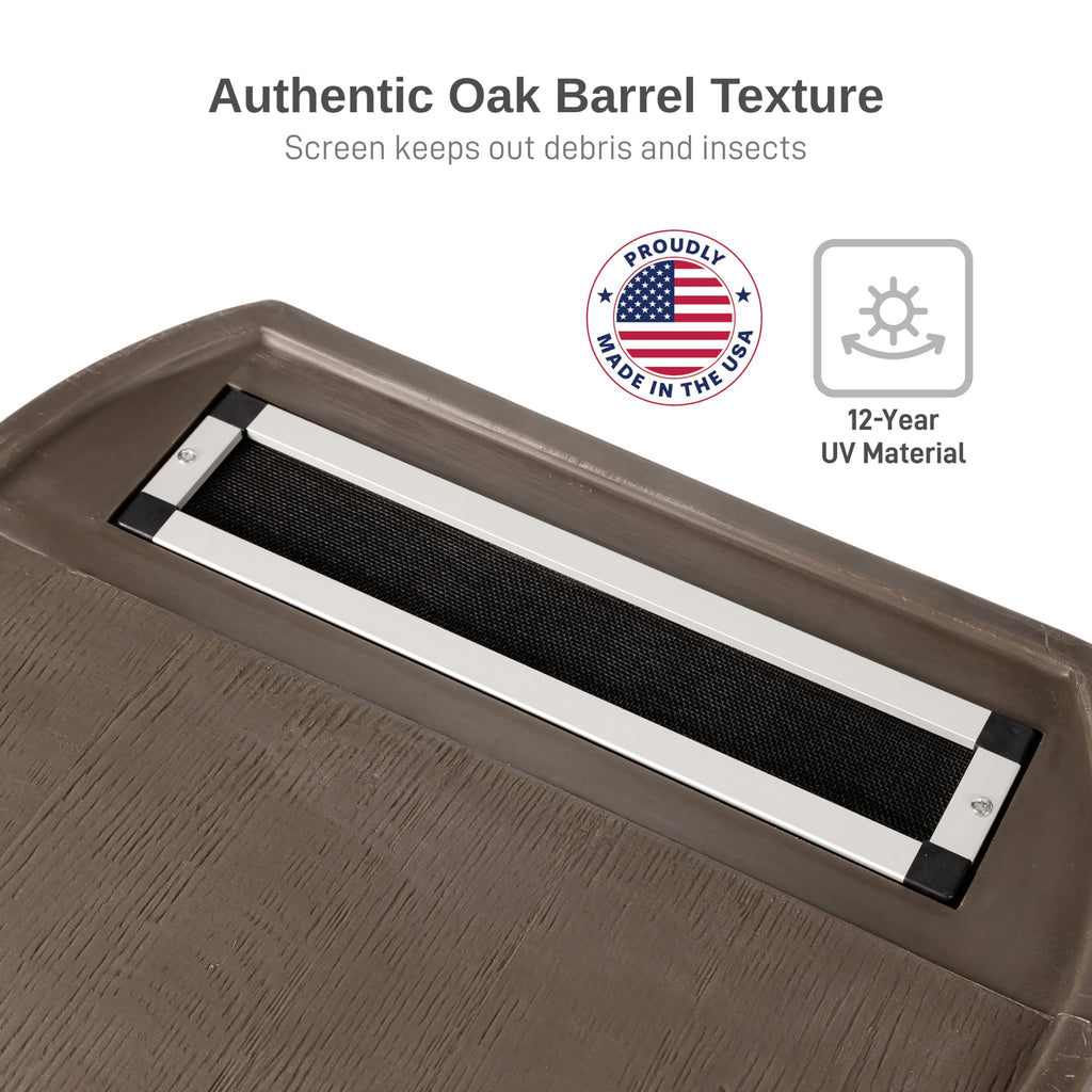 RTS Home Accents 50-Gallon Rain Barrel with Brass Spigot