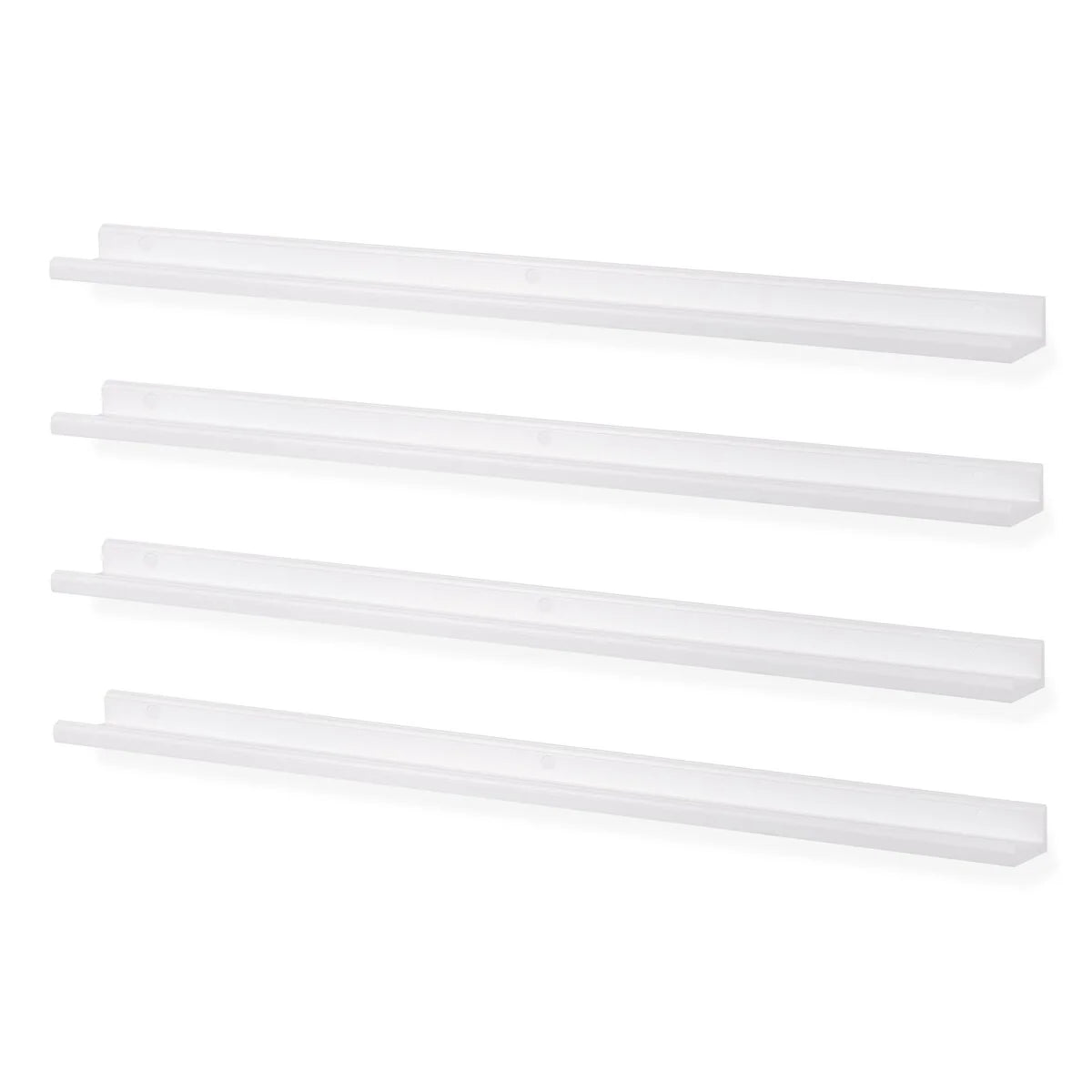 Wallniture Boston 46 Floating Shelves for Wall, Picture Ledge (Set of 4)