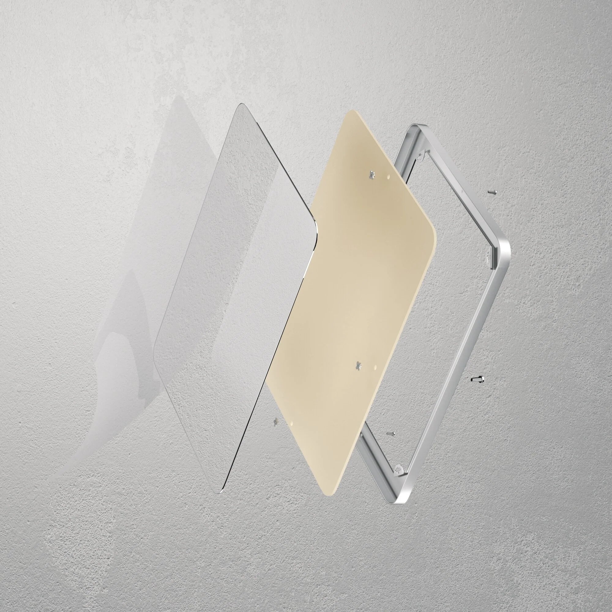 Wall Mirror Vanity Mirror Bathroom Mirror with Round Corner (1 Piece)