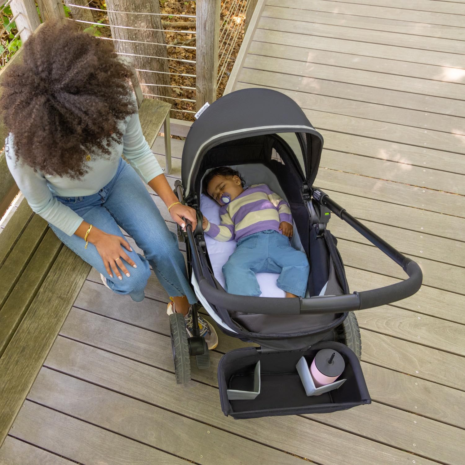 EVENFLO Pivot Xplore All-Terrain Stroller Wagon - Gray
