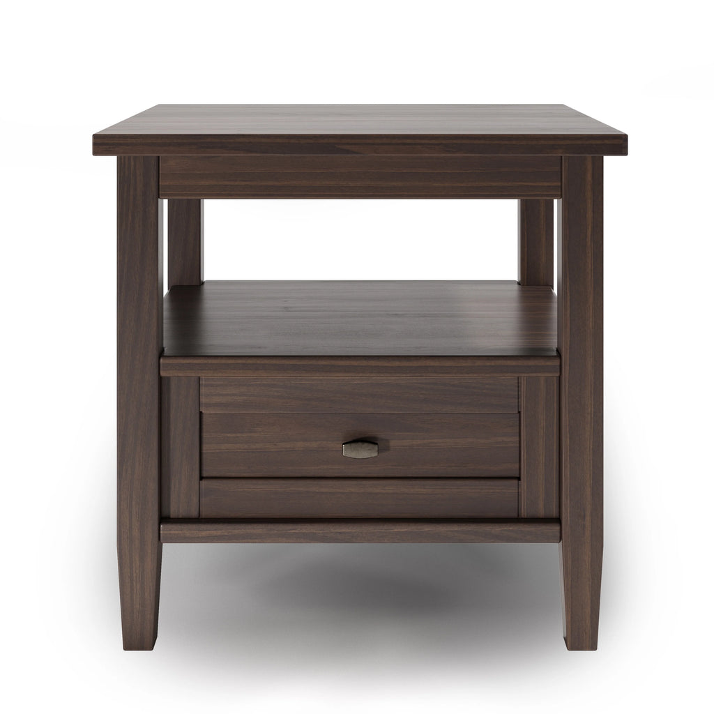 WYNDENHALL Norfolk SOLID WOOD 20 inch Wide Rectangle Transitional End Side Table - 20 inch Wide
