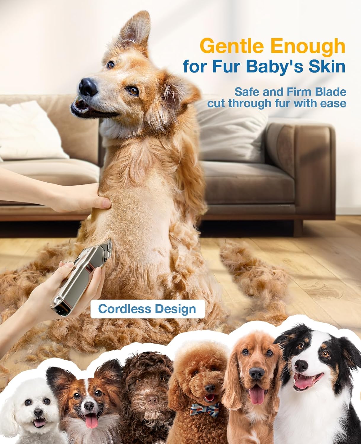 oneisall Dog Clippers for Grooming for Thick Heavy Coats