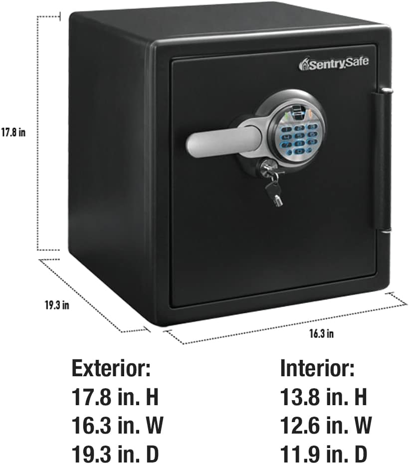 SENTRYSAFE Waterproof Fireproof Alloy Steel Digital Safe 1.23 cu ft