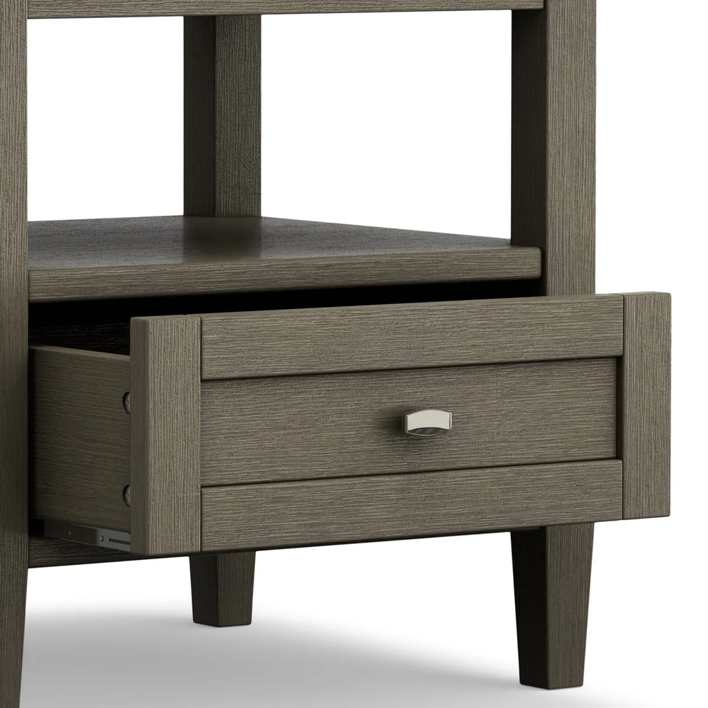 WYNDENHALL Norfolk SOLID WOOD 20 inch Wide Rectangle Transitional End Side Table - 20 inch Wide
