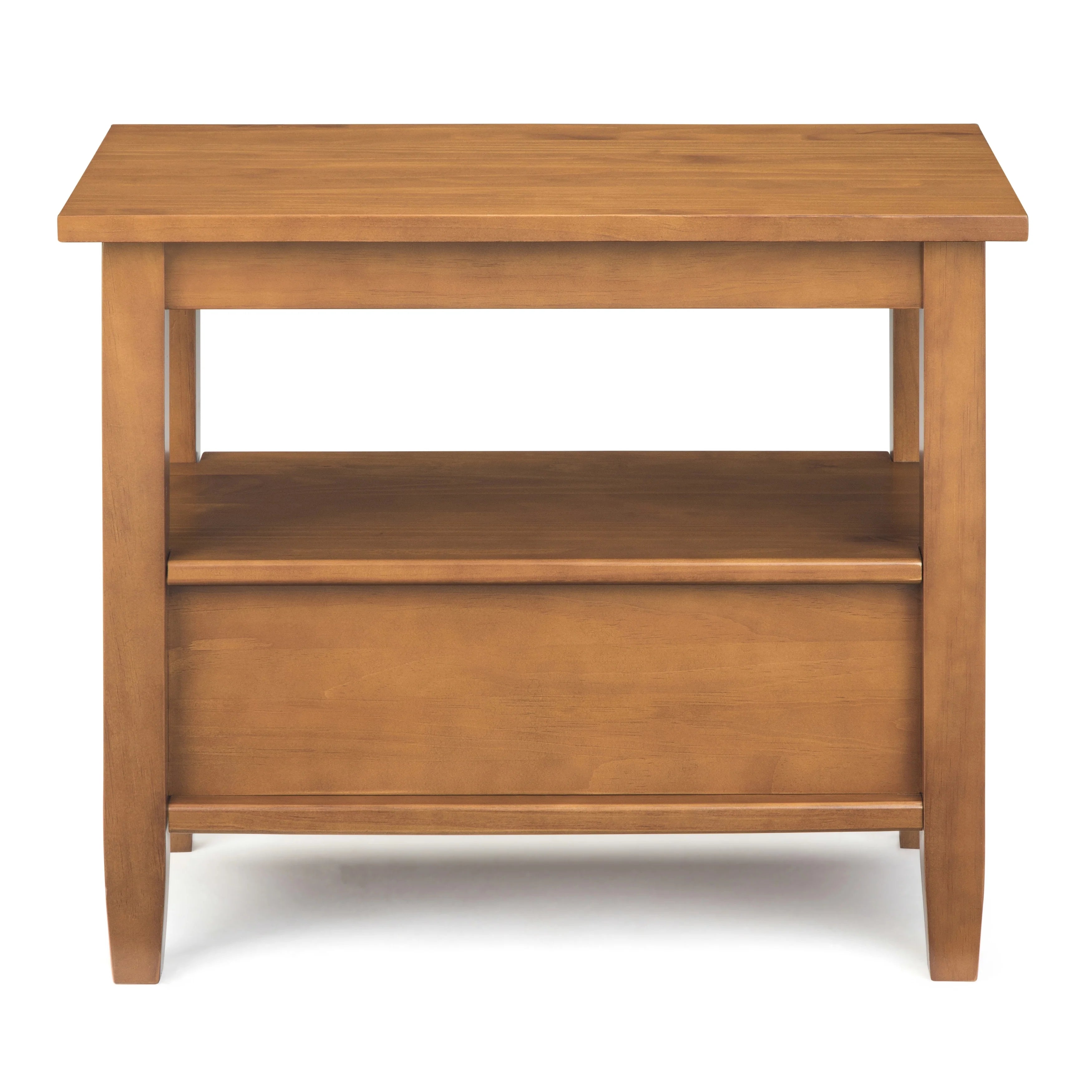 WYNDENHALL Norfolk SOLID WOOD 14 inch Wide Rectangle Transitional Narrow Side Table - 14 Inches wide