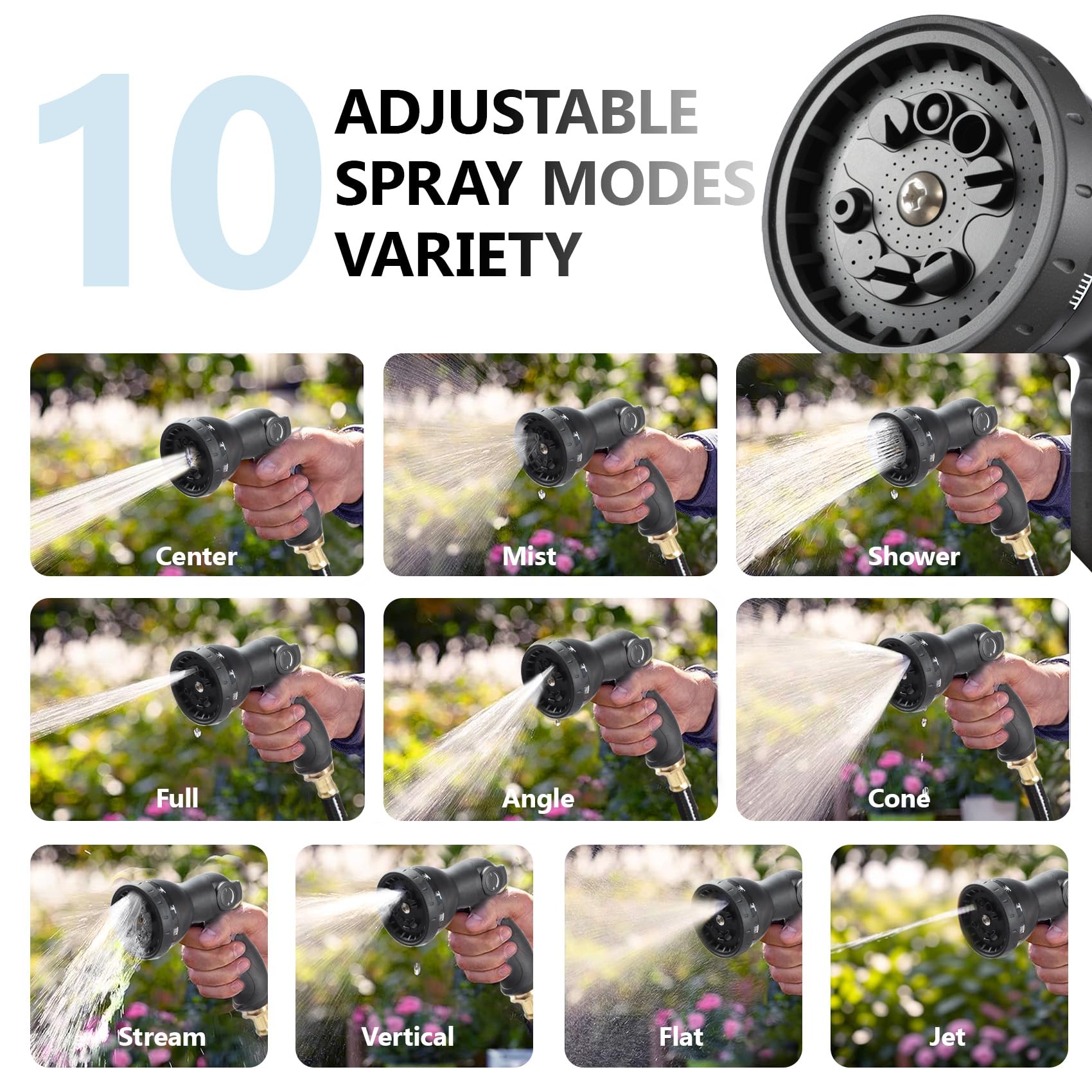 Hose Reel 1/2 in x 100 ft, 180掳 Swivel Wall-Mounted Garden Hose Reel