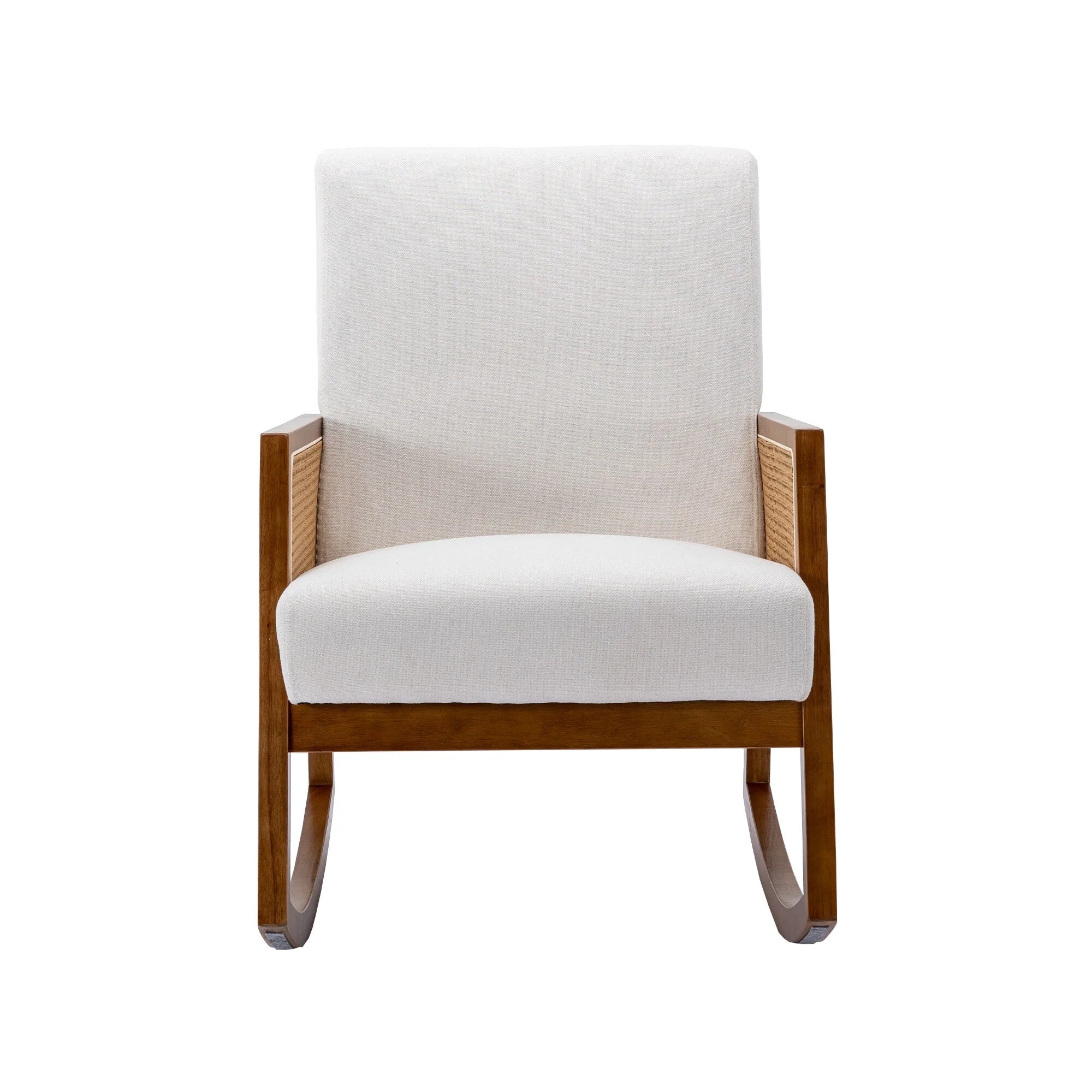 Living room Comfortable rocking chair living room chair Armchair Upholstered Tall Back Accent Glider Rocker