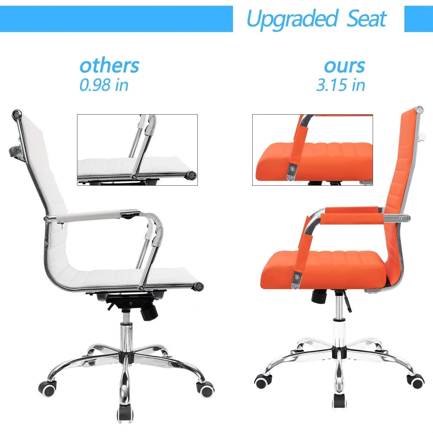 Homall Ribbed Office Chair Computer Desk Chair