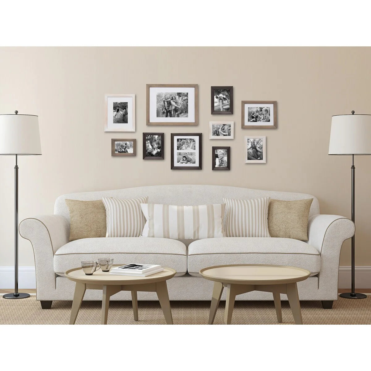 Kate and Laurel Bordeaux 10-piece Wood Gallery Wall Picture Frame Set