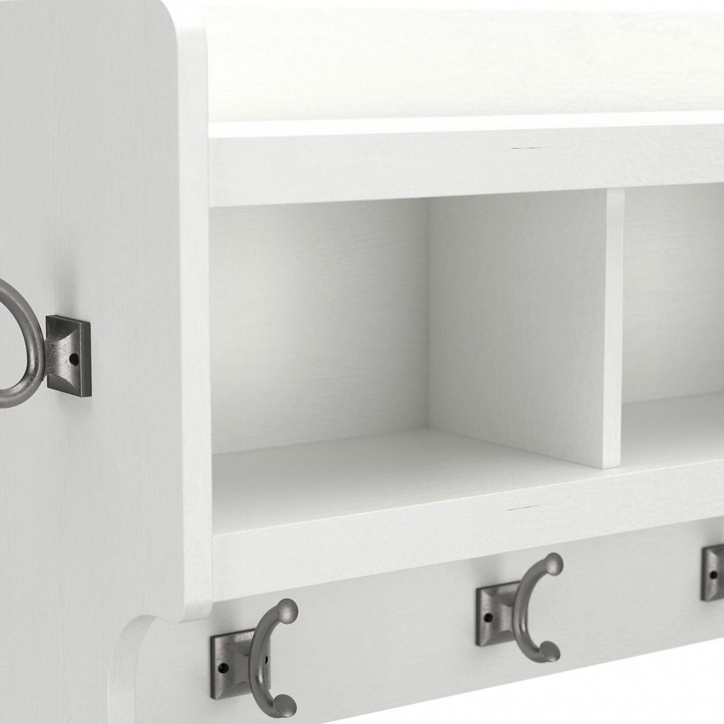 Woodland 40W Wall Mounted Coat Rack with Shelf by Bush Furniture